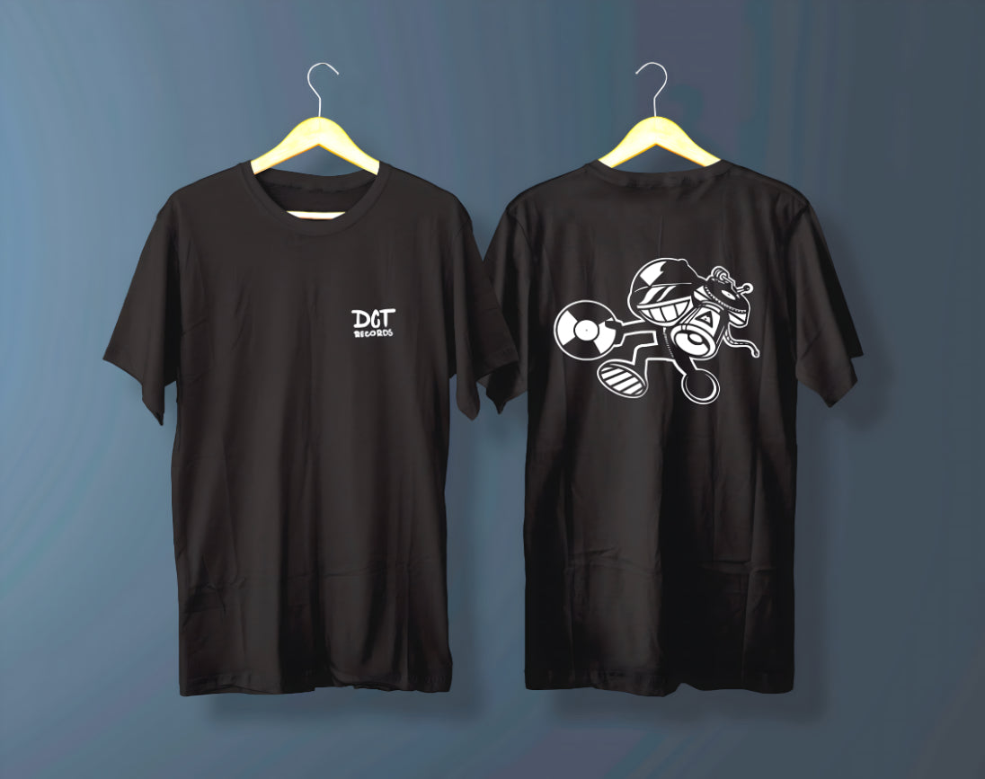 DCT Records T-shirt black / white