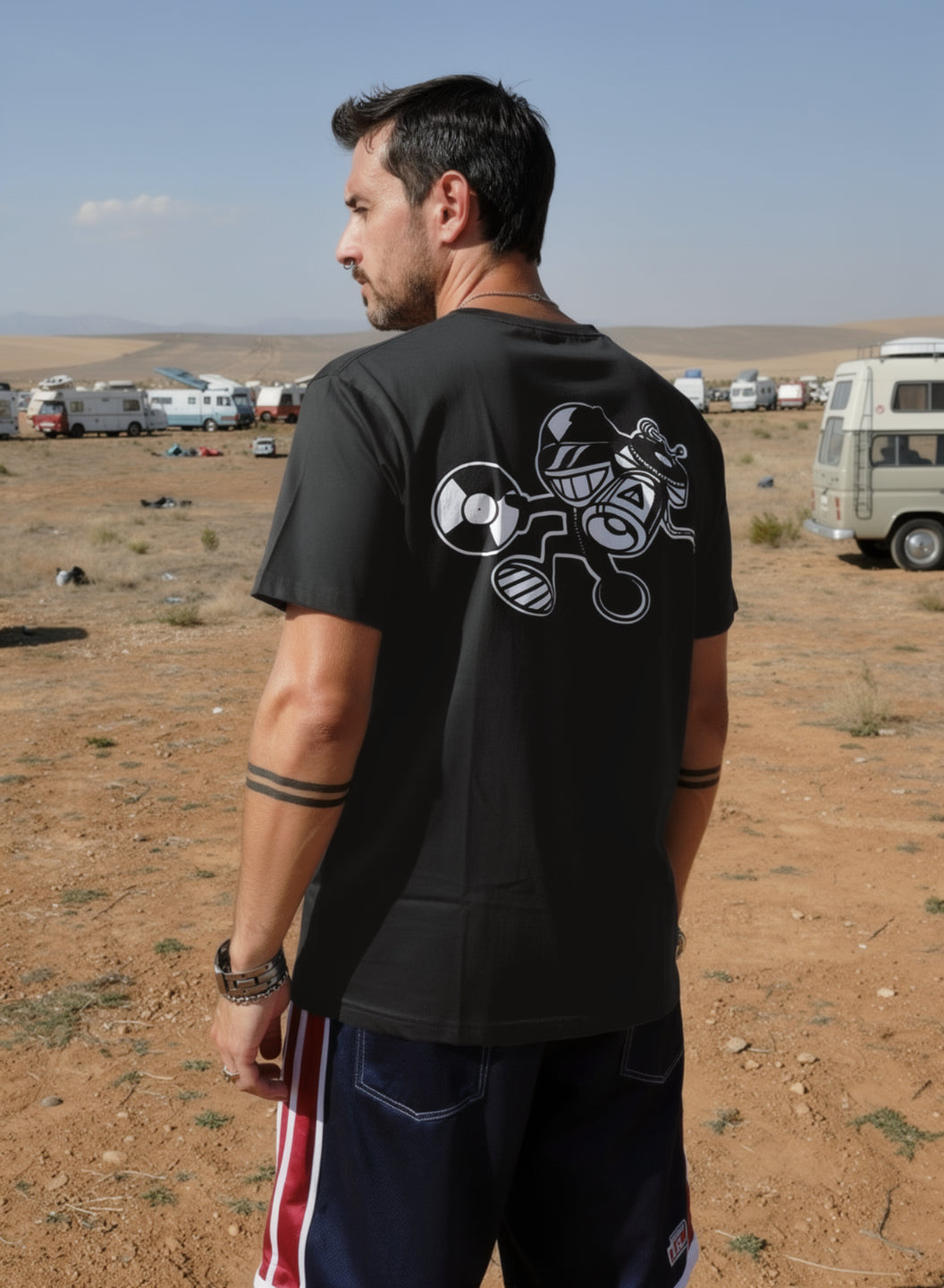 DCT Records T-shirt black / white